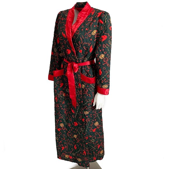 Diane von Furstenberg Quilted Vintage Bathrobe Vintage 80s - Picture 9 of 10